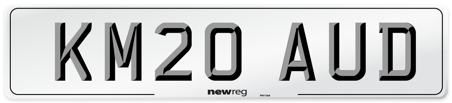 KM20 AUD Number Plate from New Reg